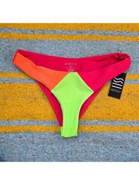 NWT Vetchy Laguna Tricolor Bikini Bottoms Size Small